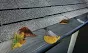 Screen gutter guard installed beneath the roof edge