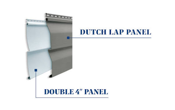 Double four-inch Dutch lap vinyl siding panel profile